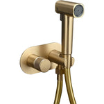 Brass Portable Toilet Bidet Sprayer Faucet Hot Cold Water Mixer Handheld Hygienic Shower Bidet Set Toilet Bidet Tap Black Gold