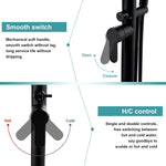 Freestanding Outdoor Shower, Outdoor Shower Kit for Pool Garden/Backyard/Beach Courtyard, Outside Shower Column with 10” Rain Shower Head and Handheld, Matte Black