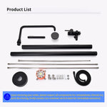 Freestanding Outdoor Shower 316 Marine Grade Stainless Steel, 2 Function Hot & Cold Water Outside Shower with Rain Shower Head & Handheld, Floor Mounted for Backyard Garden Pool Beach (Matte Black)
