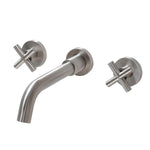 Brass Black Concealed Bathroom Basin Sink Tap Double Handle Wall Mount Hot And Cold Concealed Basin Mixer