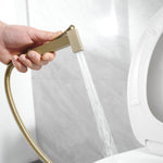 Gold Brass Bidet Faucets Handheld Bidet Sprayer Set For Toilet Crane Women's Washer Bathroom Shattaf Sprayer Hygienic Shower