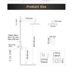 Rain Shower System Brass Fixed Shower Head Rain Mixer Shower Combo Wall Mount Shower Trim Kit with Rough-in Valve
