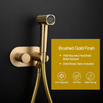 Brass Portable Toilet Bidet Sprayer Faucet Hot Cold Water Mixer Handheld Hygienic Shower Bidet Set Toilet Bidet Tap Black Gold