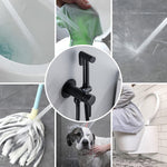 Brushed Rose Gold Hand-held Bidet Sprayer Wall-mount Bathroom Toilet Faucet with Stand Hybrid Hot Cold Water