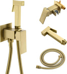 Gold Brass Bidet Faucets Handheld Bidet Sprayer Set For Toilet Crane Women's Washer Bathroom Shattaf Sprayer Hygienic Shower