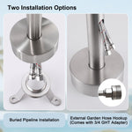 Freestanding Outdoor Shower with Hose Hookup Height Adjustable Free Standing Outdoor Showers for Backyard Poolside Floor Mounted