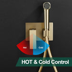 Toilet Concealed Hot and Cold Bidet Spray Set Handheld Bidet Sprayer for Toilet Brass Handheld Bidets Sprayer for Toilets Warm Water