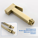 Gold Brass Bidet Faucets Handheld Bidet Sprayer Set For Toilet Crane Women's Washer Bathroom Shattaf Sprayer Hygienic Shower