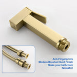 Gold Brass Bidet Faucets Handheld Bidet Sprayer Set For Toilet Crane Women's Washer Bathroom Shattaf Sprayer Hygienic Shower