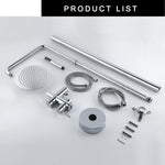 Freestanding Outdoor Shower Column Height Adjustable Outside Showers for Backyard Garden Pool Beach Outdoor Shower Fixtures with 10” Rain Shower Head and Handheld