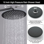Freestanding Outdoor Shower Column Height Adjustable Outside Showers for Backyard Garden Pool Beach Outdoor Shower Fixtures with 10” Rain Shower Head and Handheld