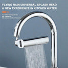 4 Modes Waterfall Kitchen Faucets Sprayer Head Anti Splash Adapter 720 Degree Swivel Rotating Fly Rain Faucet Extender