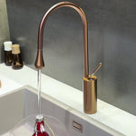 Pull-Out Kitchen Faucet 360° Swivel Chrome Kitchen Sink Faucet Water Drop Brass Single Handle Sink Faucet