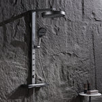 Brass Thermostatic Shower System with Overhead Rainfall & Handheld Spray Water-Saving Multi-Function Spa Bath Fixture