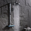 Brass Thermostatic Shower System with Overhead Rainfall & Handheld Spray Water-Saving Multi-Function Spa Bath Fixture