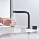 Dual Hole Basin Faucet Single Handle Vanity Sink Faucet 360 Degree Swivel Sink Water Faucet