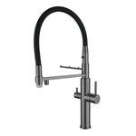Filtration Kitchen Faucet Single-Hole Dual Handle Pull-Out Spout Kitchen Sink Mixer With Water Filtering