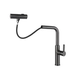 Multifunctional Pull-Out Waterfall Kitchen Faucets Rotatable Kitchen Sink Water Tap
