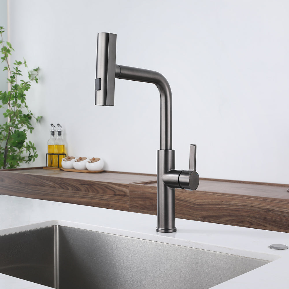 Multifunctional Pull-Out Waterfall Kitchen Faucets Rotatable Kitchen Sink Water Tap - WELQUEEN HOME DECOR