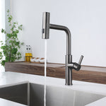 Multifunctional Pull-Out Waterfall Kitchen Faucets Rotatable Kitchen Sink Water Tap