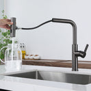 Multifunctional Pull-Out Waterfall Kitchen Faucets Rotatable Kitchen Sink Water Tap