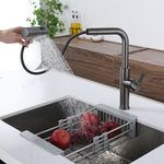 Multifunctional Pull-Out Waterfall Kitchen Faucets Rotatable Kitchen Sink Water Tap