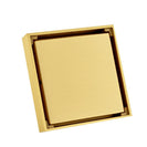 100% Solid Brass Square Bathroom Shower Floor Drain Tile Insert Invisible Water Filter Black Gold Chrome Nickel Brushed