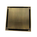 100% Solid Brass Square Bathroom Shower Floor Drain Tile Insert Invisible Water Filter Black Gold Chrome Nickel Brushed