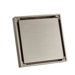 100% Solid Brass Square Bathroom Shower Floor Drain Tile Insert Invisible Water Filter Black Gold Chrome Nickel Brushed