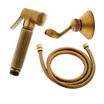 Antique Brass Handheld Bidet Spray Shower Set Copper Bidet Sprayer Lanos Toilet Bidet Faucet Lavatory