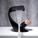 Matte Black Curved Basin Faucet Chrome Waterfall Modern Washbasin Crane Multi-Colored Bathroom torneira Cold Hot Water Mixer Tap