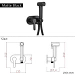 Brass Portable Toilet Bidet Sprayer Faucet Hot Cold Water Mixer Handheld Hygienic Shower Bidet Set Toilet Bidet Tap Black Gold