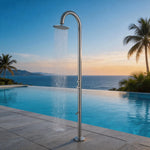 Outdoor Shower Faucet Set Swimming Pool Bathroom Shower Column Garden Beach Large Nozzle Floor standing Mixer Taps