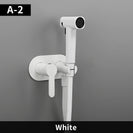 Brass Portable Toilet Bidet Sprayer Faucet Hot Cold Water Mixer Handheld Hygienic Shower Bidet Set Toilet Bidet Tap Black Gold