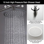 Outdoor Floor Standing Shower Set Freestanding Garden Shower Kit Black Brushed Finish Weather-Resistant Durable Design