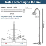 Outdoor Shower Faucet Set Swimming Pool Bathroom Shower Column Garden Beach Large Nozzle Floor standing Mixer Taps