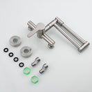 Brass Wall Mounted Kitchen Faucet | Single Handle Folding Kitchen Faucet | Hot and Cold Kitchen Faucet