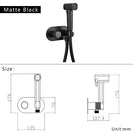 Brass Portable Toilet Bidet Sprayer Faucet Hot Cold Water Mixer Handheld Hygienic Shower Bidet Set Toilet Bidet Tap Black Gold