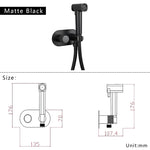Brass Portable Toilet Bidet Sprayer Faucet Hot Cold Water Mixer Handheld Hygienic Shower Bidet Set Toilet Bidet Tap Black Gold
