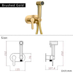 Brass Portable Toilet Bidet Sprayer Faucet Hot Cold Water Mixer Handheld Hygienic Shower Bidet Set Toilet Bidet Tap Black Gold