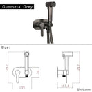 Brass Portable Toilet Bidet Sprayer Faucet Hot Cold Water Mixer Handheld Hygienic Shower Bidet Set Toilet Bidet Tap Black Gold