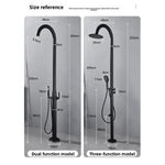 Shower Column Set Stainless Steel Brushed Outdoor Bathing Bath Hot and Cold Water Swimming Pool