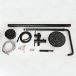 Outdoor Shower Column Luxury Swimming Pool Garden Beach Wash Large Nozzle Floor standing 10" Rain Shower System Set