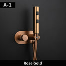 Brass Portable Toilet Bidet Sprayer Faucet Hot Cold Water Mixer Handheld Hygienic Shower Bidet Set Toilet Bidet Tap Black Gold