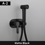 Brass Portable Toilet Bidet Sprayer Faucet Hot Cold Water Mixer Handheld Hygienic Shower Bidet Set Toilet Bidet Tap Black Gold