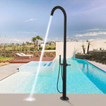 Shower Column Set Stainless Steel Brushed Outdoor Bathing Bath Hot and Cold Water Swimming Pool