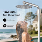 Outdoor Shower Faucet Set Swimming Pool Bathroom Shower Column Garden Beach Large Nozzle Floor standing Mixer Taps