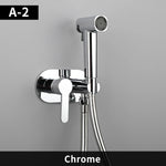 Brass Portable Toilet Bidet Sprayer Faucet Hot Cold Water Mixer Handheld Hygienic Shower Bidet Set Toilet Bidet Tap Black Gold