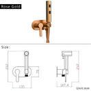 Brass Portable Toilet Bidet Sprayer Faucet Hot Cold Water Mixer Handheld Hygienic Shower Bidet Set Toilet Bidet Tap Black Gold
