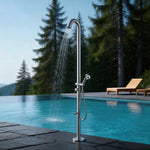 Outdoor Shower Faucet Set Swimming Pool Bathroom Shower Column Garden Beach Large Nozzle Floor standing Mixer Taps